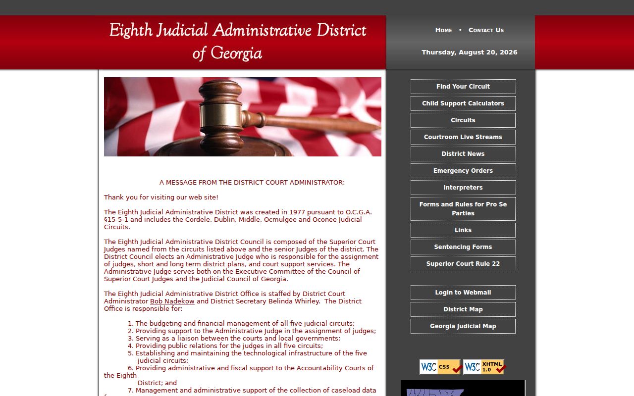 Bleckley County court docket and Oconee Circuit calendar resources