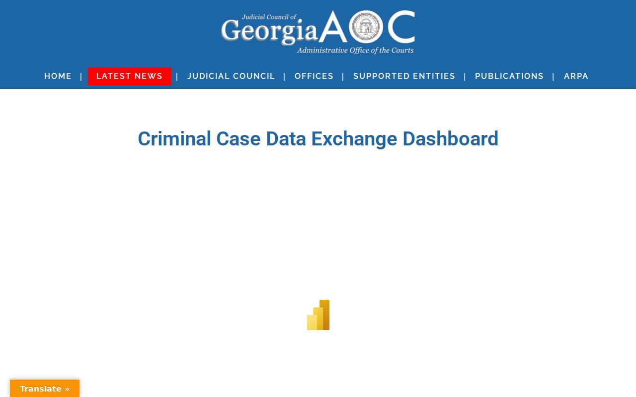 Bleckley County criminal docket disposition exchange dashboard